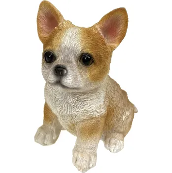 plyšák Čivava štěně pes sedící polyston 10,5x7,5x12,5 cm
