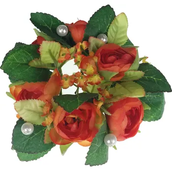 umělá květina Ranunculus věneček 10 cm oranžový