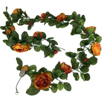 umělá květina Gerlanda růže 180 cm oranžová