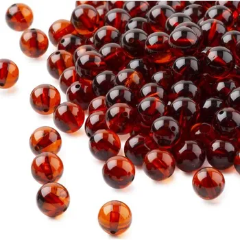 Přívěsek Jantarový korálek kulatý 8 mm tmavý koňak