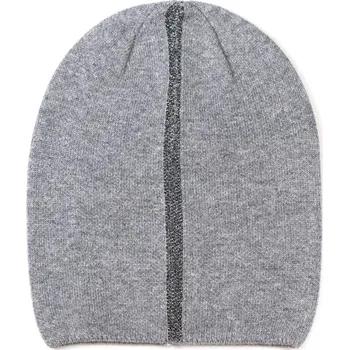 Pokrývka hlavy Dámská čepice s proužkem světle šedá
