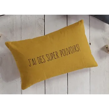 Polštář TODAY KIDS dětský polštářek Back to School 30x50 cm - žlutý