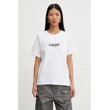 Pánské tričko Bavlněné tričko G-Star HD gr D27976.C336 bílá 00X, vel. M