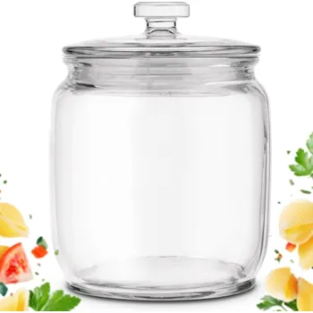 Dóza na potraviny Skleněná zavařovací sklenice s těsněním 1,45 L na potraviny, sušenky, mouku, těstoviny, okurky