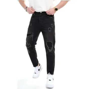 Pánské džíny 2Y Premium Černé regular fit džíny – Nero Urbano Velikost: 30