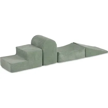 Dětské hřiště PLUSH NEST Molitanová hrací sestava (4 díly) Prémiový manšestr zelená