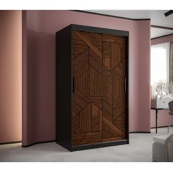 Šatní skříň Šatní skříň Abi Marsylia 1 Barva korpusu: Černá, Rozměry: 180 cm, Dveře: Tmavý ořech