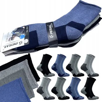 Pánské ponožky 8 x PONOŽKY TERMO BEZTLAKOVÉ HLADKÉ PESAIL 42-46