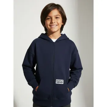 Chlapecká mikina Sinsay - Mikina na zip s kapucí - námořnická modrá - 603DW-59X - 603DW-59X-158