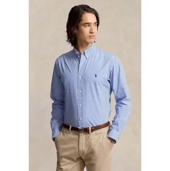Pánská košile Košile Polo Ralph Lauren pánská, slim, s límečkem button-down, 710928254 modrá 55X, vel. M