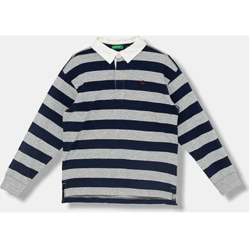 Chlapecké oblečení Dětská bavlněná polokošile United Colors of Benetton 33CKC301X.G.seasonal šedá 09A, vel. 150