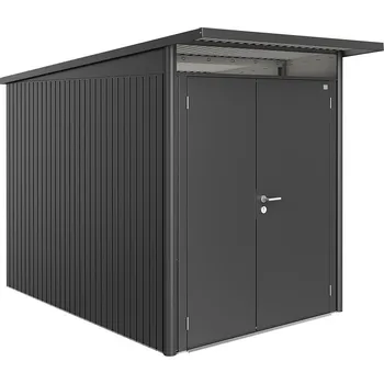 Zahradní domek Domek na nářadí AVANTGARDE A3, šedá metalíza, dvoukřídlé dveře BH17039