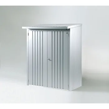 Zahradní úložný box Dveřní set k dřevníku WoodStock 150, stříbrná metalíza BH35001