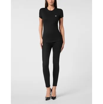 Pánské tričko PHILIPP PLEIN T-Shirt 26535 Černá Skin Tight Fit XXL