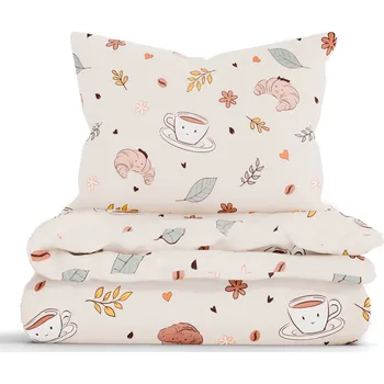 Povlečení II. jakost Bavlněné povlečení Renforcé - Podzimní káva