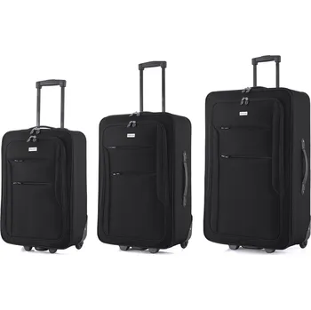 SEMI LINE Sada kufrů T5676 Black 3-set