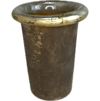 Váza Váza sklo silná zlatá / hnědá 13x9 cm