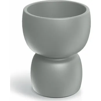 Květináč PROSPERPLAST Gelová nádoba DUALA ROUND, plastová, šedá