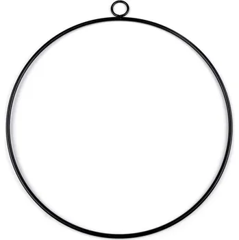 Lapač snů Kovový kruh na lapač snů / k dekorování Ø25 cm - 3 černá mat