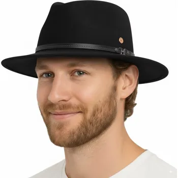 Klobouk Cestovní voděodolný černý klobouk Mayser - Mathis Mayser (s ušní klapkami) Velikost: 57 cm (M)