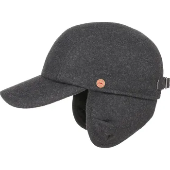Kšiltovka Pánská zimní šedá kšiltovka - Mayser Tino (ušní klapky) - vlna a SympaTex® Velikost: 59 cm (L)