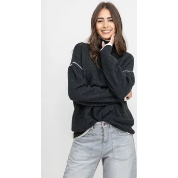 Dámský svetr Vero Moda pletený svetr Fan tmavě šedý Velikost: S