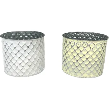 Obal na květináč Obal plech pr. 16 cm Barva: Žlutá