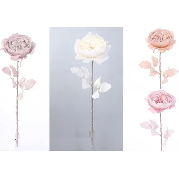 umělá květina Růže Anglická 53 cm mix pudrových barev Barva: Krémová