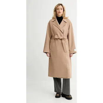 Dámský kabát Kabát s příměsí vlny Calvin Klein LV040WL571 béžová 08X, vel. L