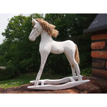 Houpací kůň Dřevěný houpací koník 36cm