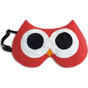 Škraboška na spaní Leschi LESCHÍ Maska na spaní sova Stella 20x12cm červená/černá