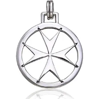 Šperk TEMPLÁŘSKÝ KŘÍŽ, stříbrný amulet, Ag 925 Stříbrná