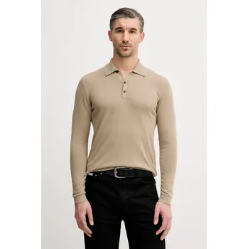 Pánské tričko Bavlněné tričko s dlouhým rukávem Sisley 1028S300P zelená 81E, vel. L