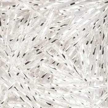 Korálek PRECIOSA ORNELA Korálky PRECIOSA skleněné trubičky kroucené 30 mm stříbrné