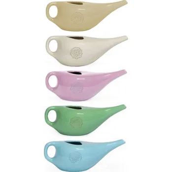 Inhalátor Bodhi Keramická konvička Neti na výplach nosu béžová 250 ml