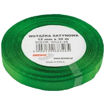 Stuha Atlasová stuha 12 mm zelená - 19 Brewis