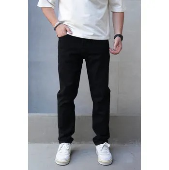 Pánské džíny 2Y Premium Černé straight džíny – Core Black Velikost: 36