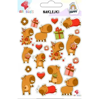 samolepka Samolepky pro děti - Vánoce Kapybara Vánoční samolepky pro všechny děti