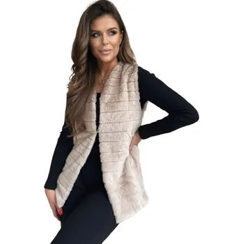 Dámská vesta Dámská vesta OMBRE-Vest VLR008 light beige Béžová M