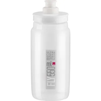 ELITE Láhev FLY 550 transparentní šedé logo