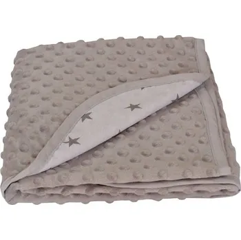 Dětská deka Tomi Deka minky - šedá hvězda
