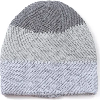 Čepice Šedá tříbarevná čepice