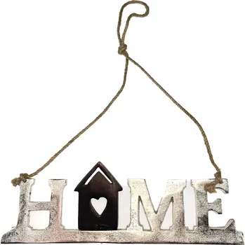 Vánoční dekorace Závěs HOME 30x10 cm kov/dřevo