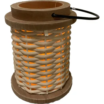 Lucerna Lucerna ratan bílá 12x12x16 cm