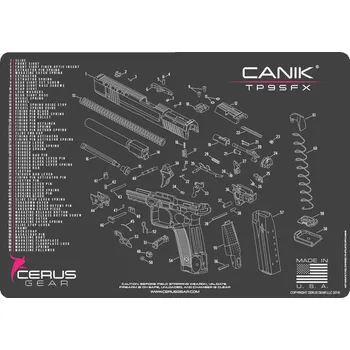 Čištění zbraně Cerus Gear MAT-CAN-TP9-SFX-SCH-PNK - Podložka pro čištění zbraní CANIK TP9 SFX SCHEMATIC PINK