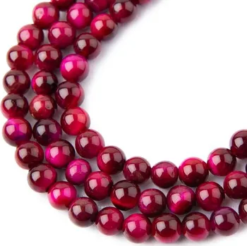 Dětské navlékací korálky Korálky z minerálu Růžové tygří oko AA 6 mm