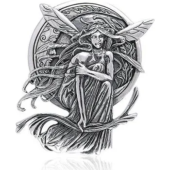 Přívěsek LUČNÍ MÚZA, Art Nouveau, stříbrný přívěsek