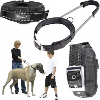 Obojek pro psa Materiálový obojek pro psa s odrazkou Patento Pet, velikost L