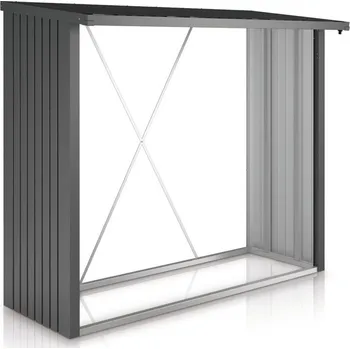 Zahradní úložný box Dřevník WoodStock 230, šedá metalíza BH37020