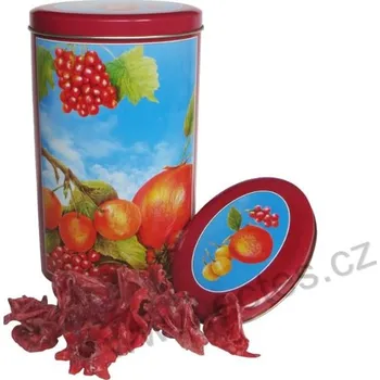 Dóza na potraviny OVOCE plechová dóza oválná rybíz a meruňky
